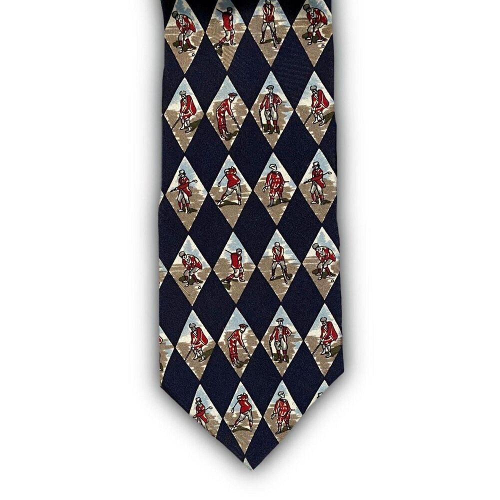 Men Vintage Golf Tie